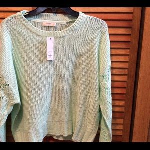 Francesca’s mint green sweater NWT